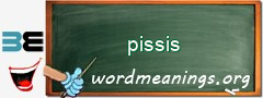 WordMeaning blackboard for pissis